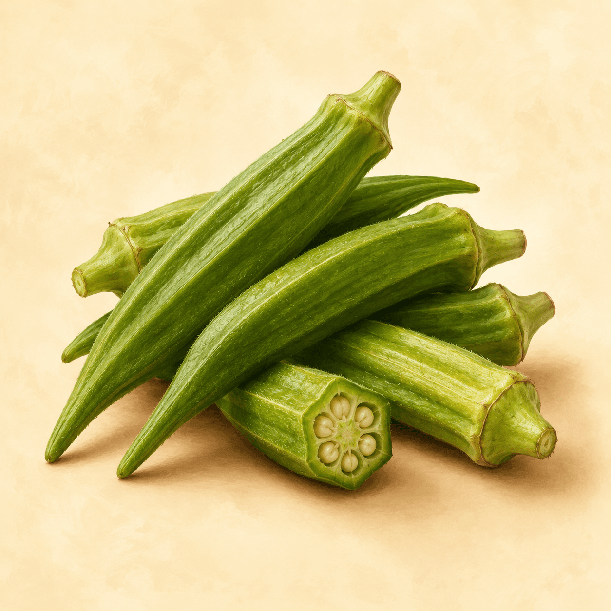 Illustrated okra